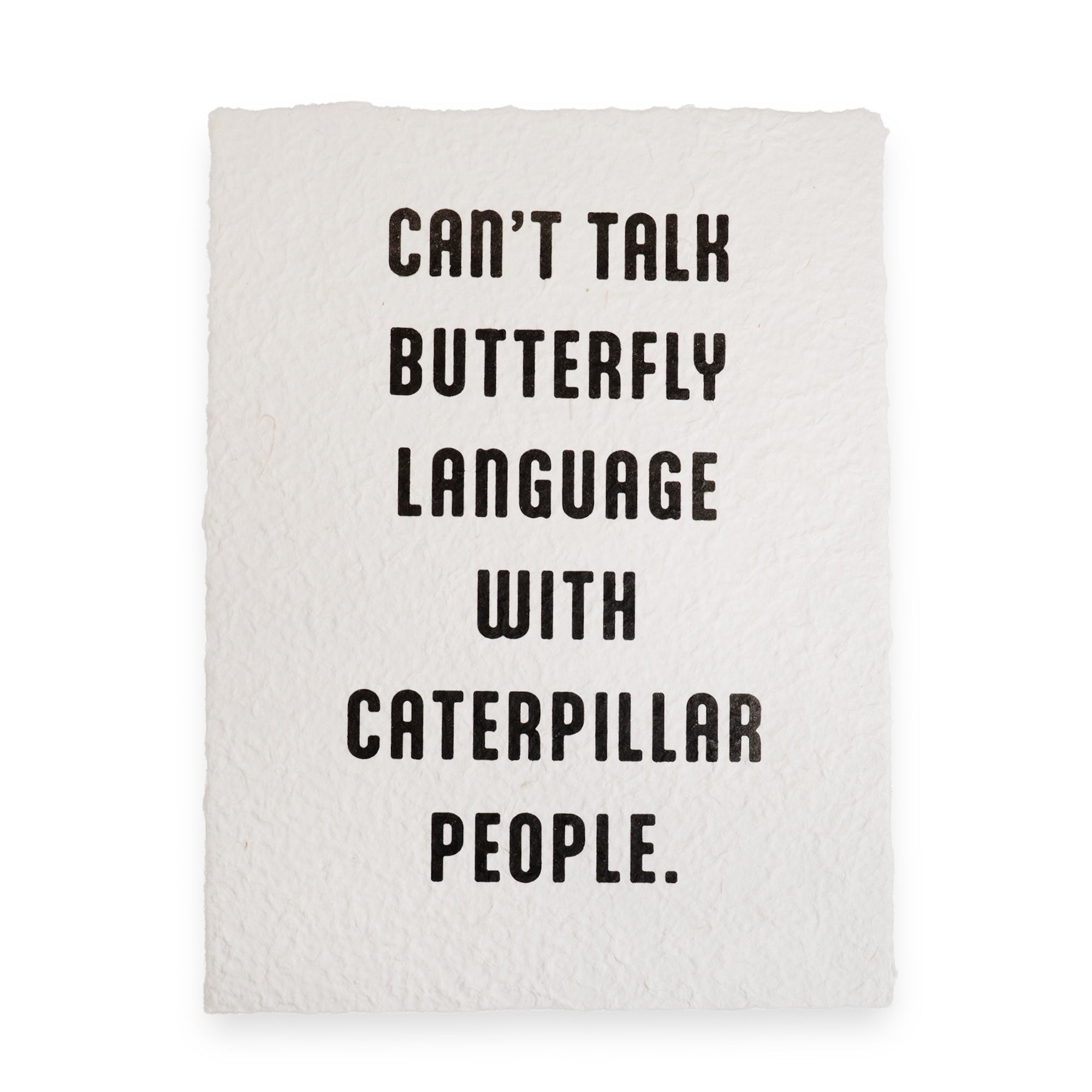 Butterfly Language Handmade Paper Print- 12"x16"
