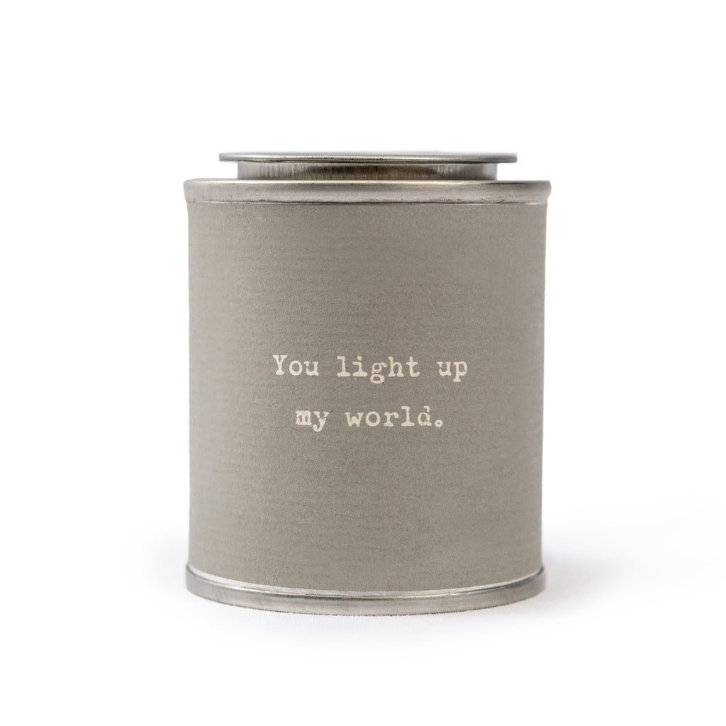 Encouragement Candle - You light up my world
