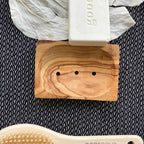 Olive Wood Rectangular Soap Dish 5"