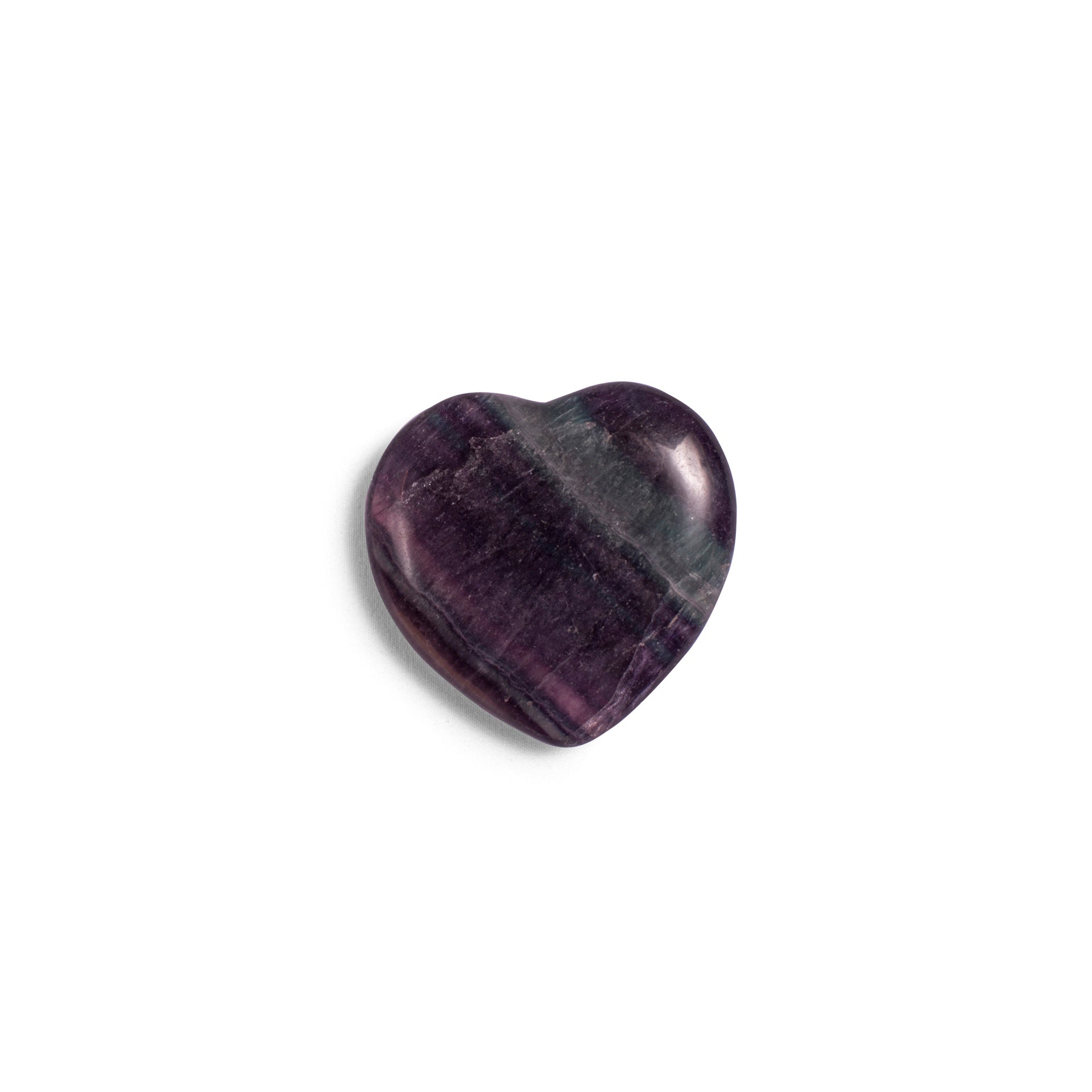 Rainbow Fluorite Flat Heart Shaped Stone