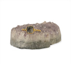 ***Gold Plated Square Rutilated Quartz Ring - Size