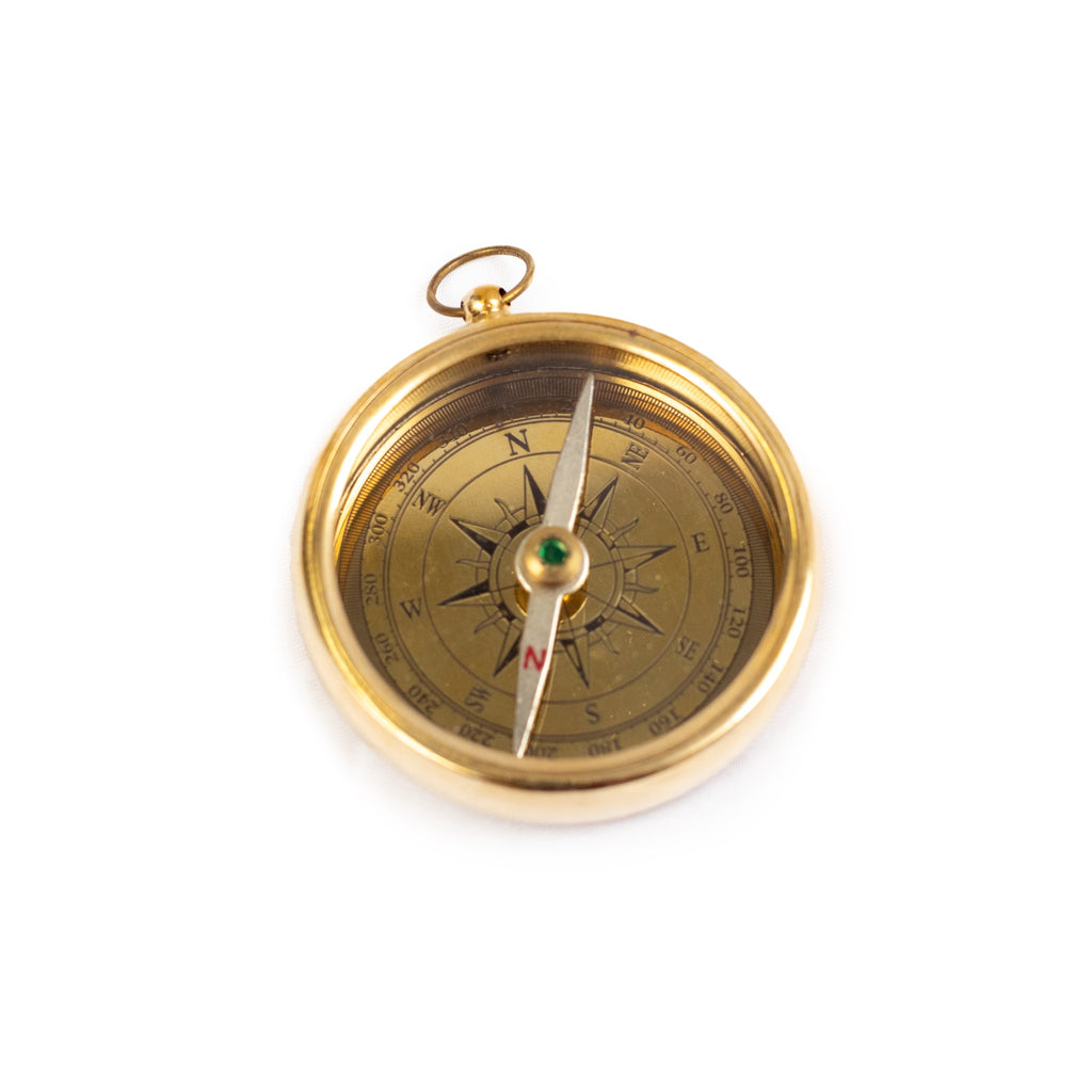 Compass with Leather Pouch