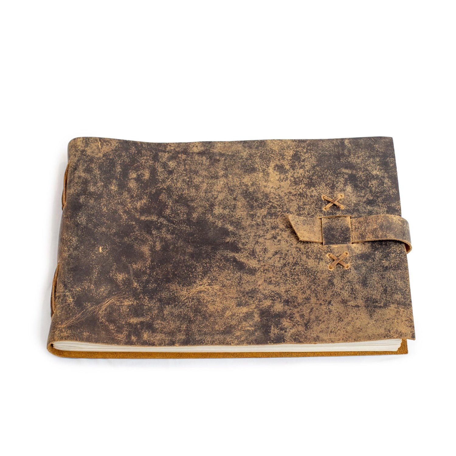 Scratched Leather Journal - Brown