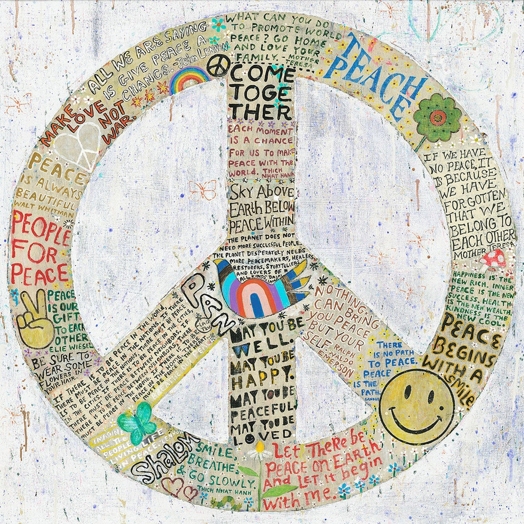 Choose Peace Art Print in White
