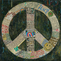 Choose Peace Art Print in Black - Multi Panel