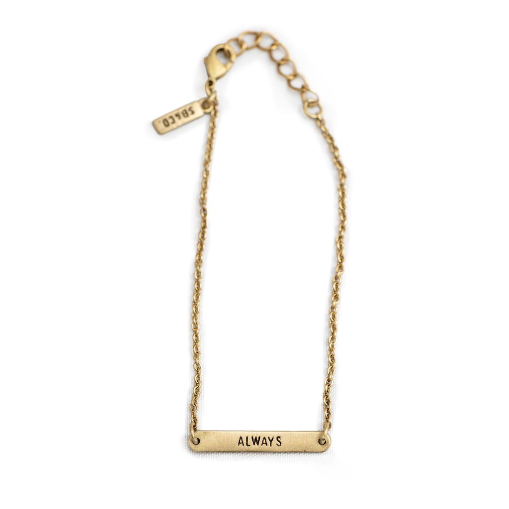 ***All My Heart (X Forever) Brass Reversible Bracelet
