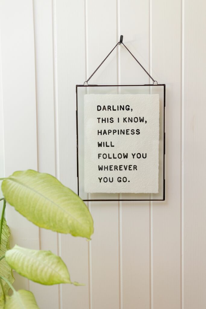 ***Darling, This I Know Handmade Paper Print - 12"x16"