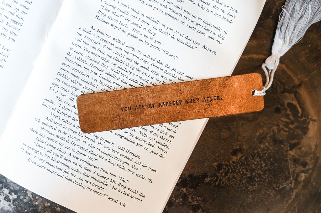 You Are My Happily Ever After Leather Bookmark