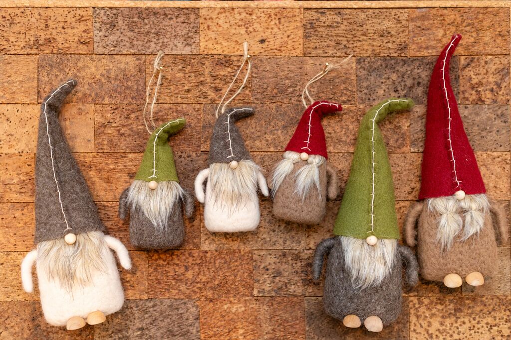 ***Felt Gnome Ornament with Maroon Hat