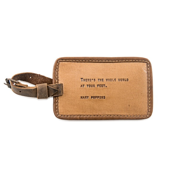 ***Mary Poppins Leather Luggage Tag - 5”x3