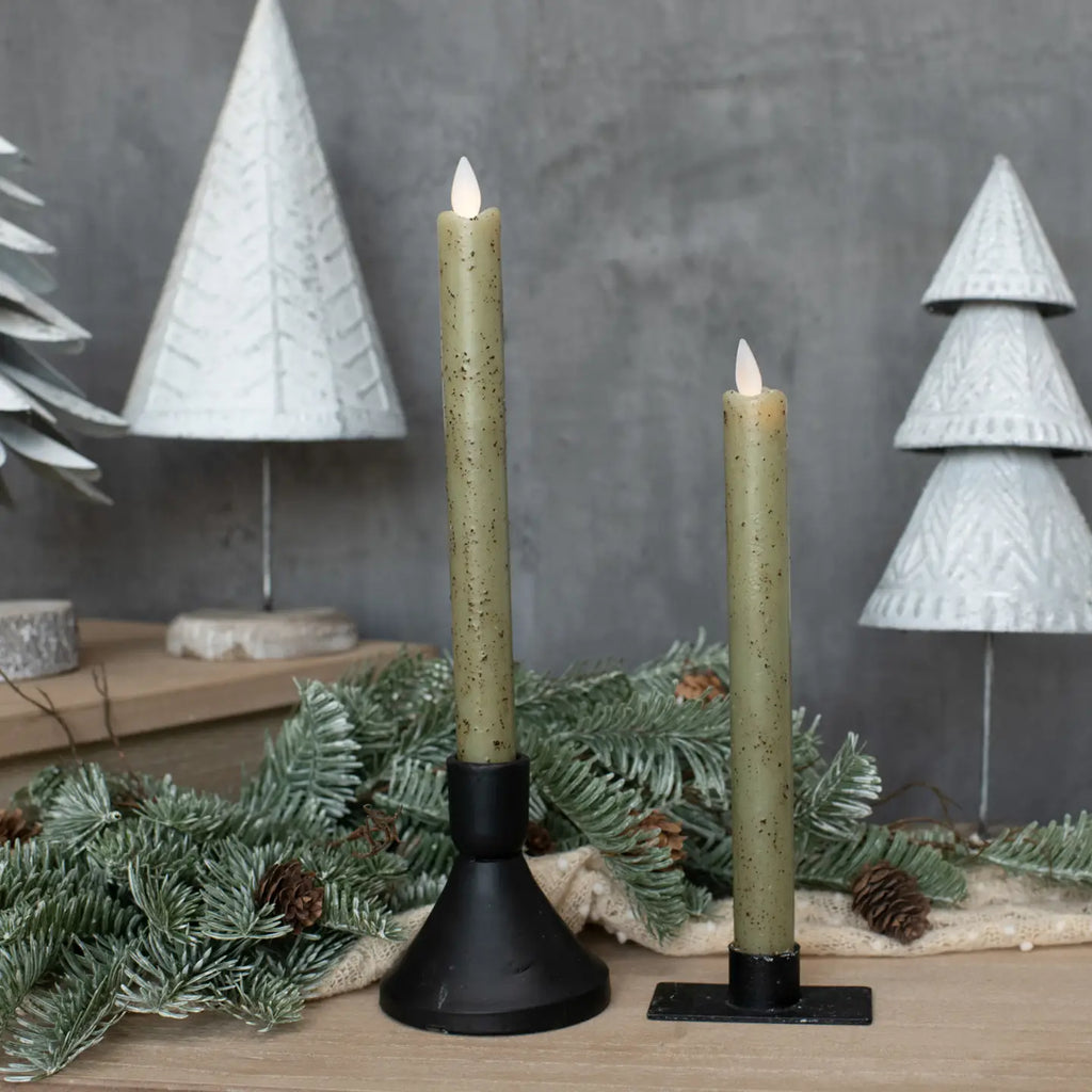 9.5" Moving Flame Taper Candle, S/2