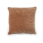 Fawn Velvet Pillow with Poms - 22" x 22"