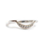 ***Silver Curved Ring