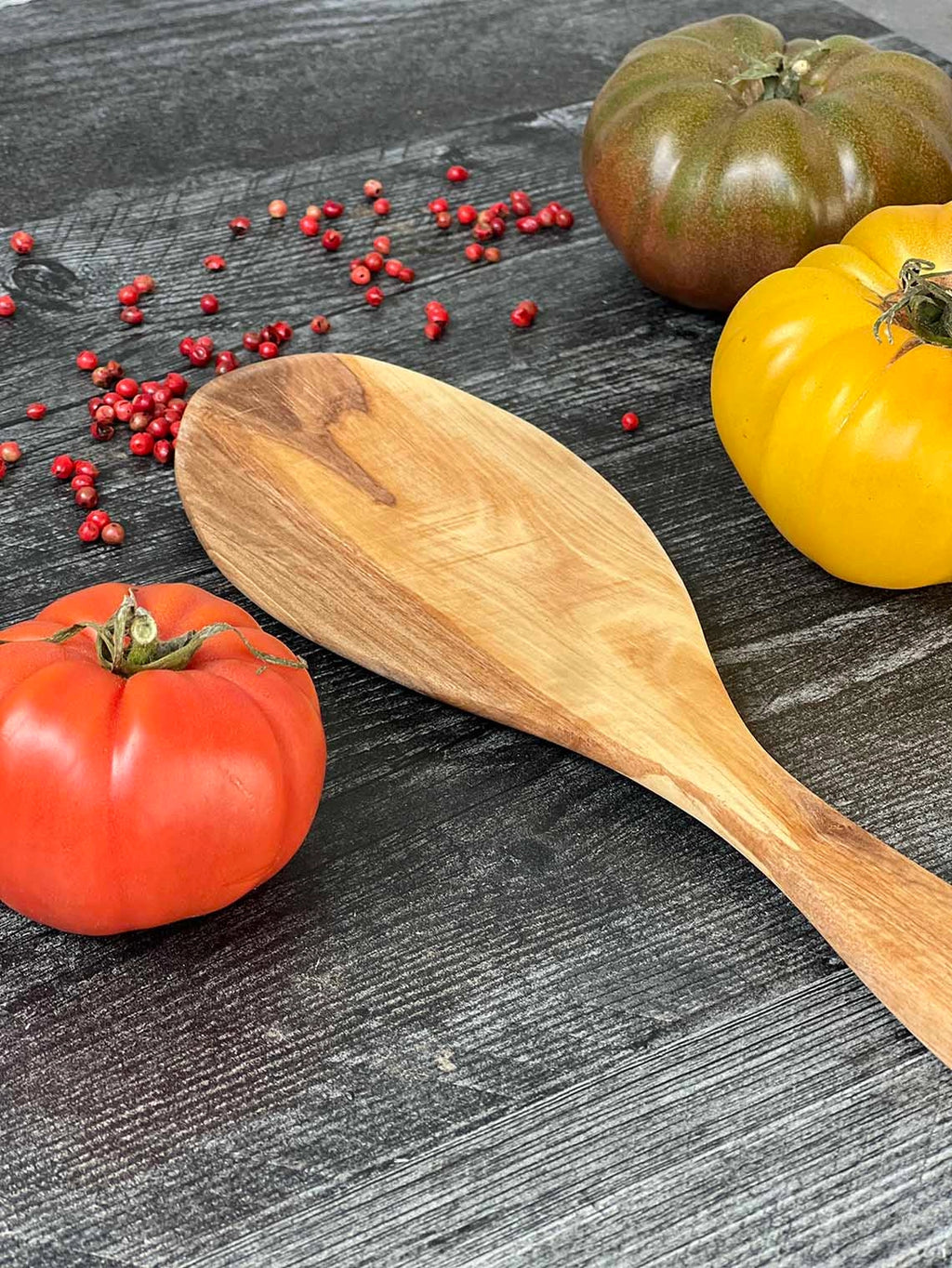 Olive Wood Round Spatula 9.5″