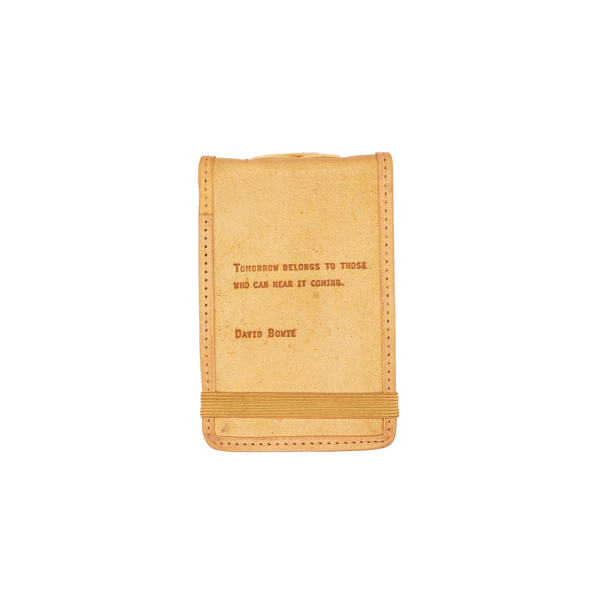 Tomorrow Belongs Mini Signature Leather Journal - Honey