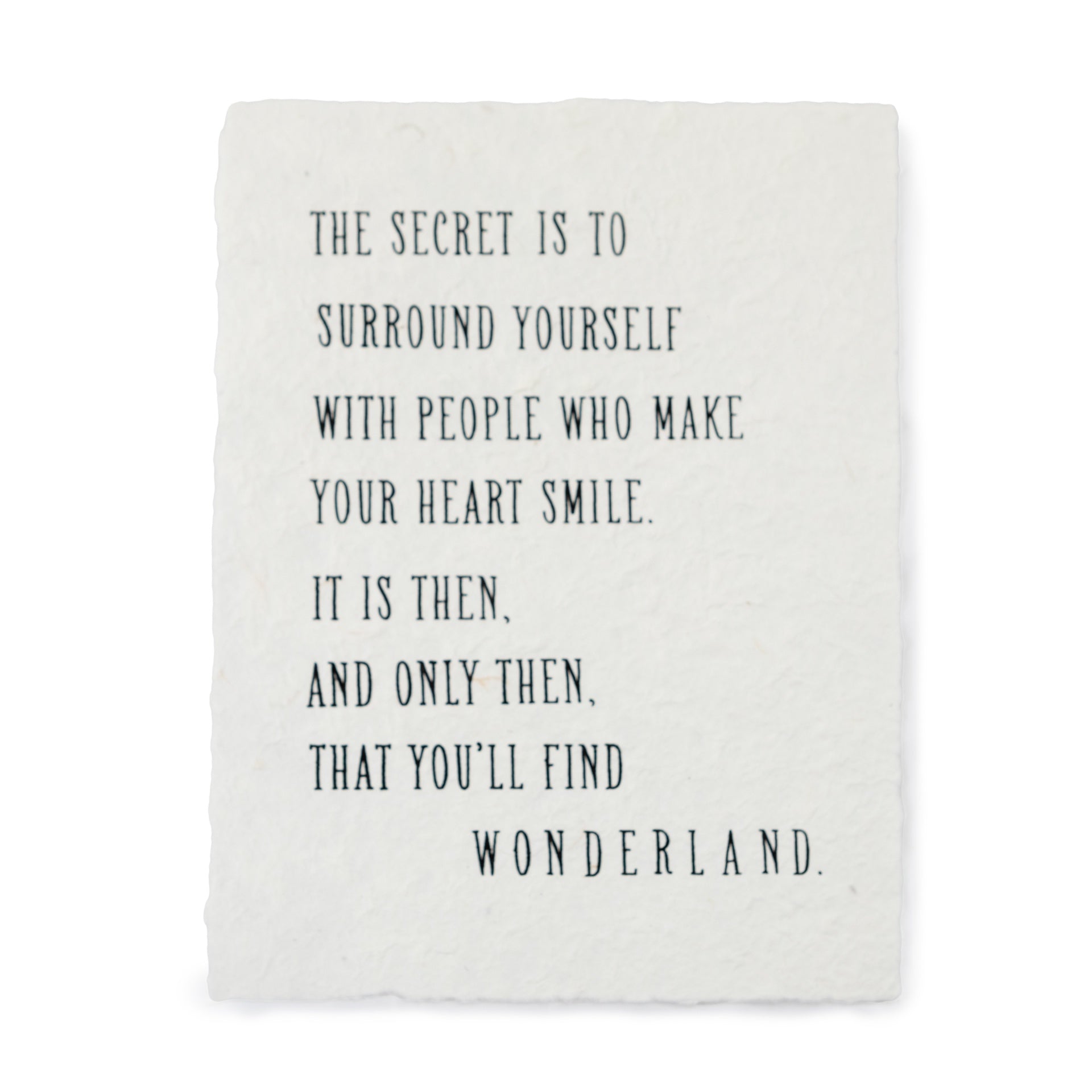 The Secret Is Handmade Paper Print