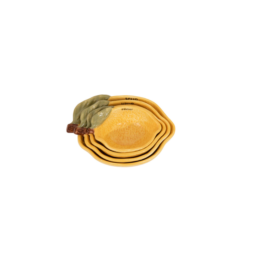 Stoneware Lemon Measuring Cups