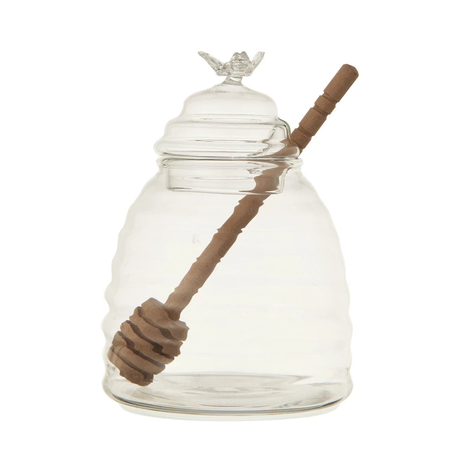 Honey Jar with Honey Dipper, Set of 2