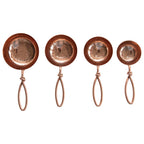 Hammered Stainless Steel Scoops with Tie, S/4