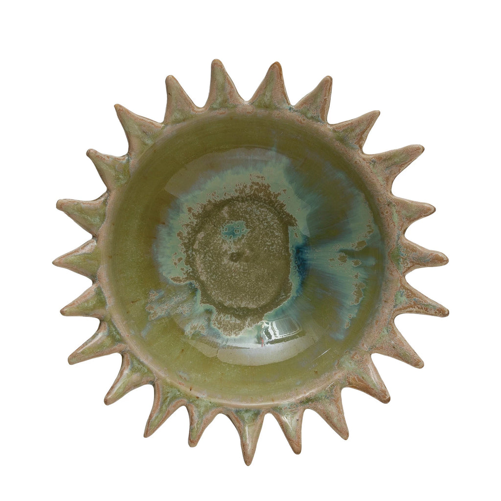 Stoneware Sunburst Serving Bowl