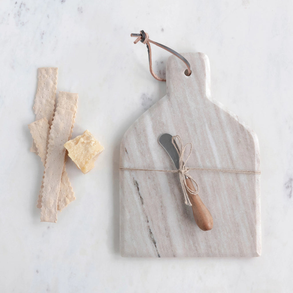 Cheese/Cutting Board with Canape Knife, Set of 2