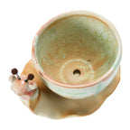 Stoneware Snail Planter with Glaze, Set of 2