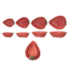 Hand-Painted Strawberry Measuring Cups, Set of 4