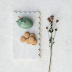 Marble Cheese/Cutting Board with Scalloped Edge