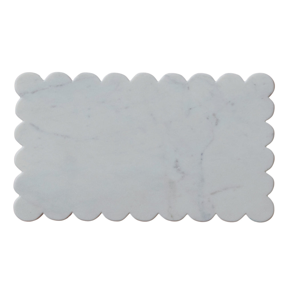 Marble Cheese/Cutting Board with Scalloped Edge