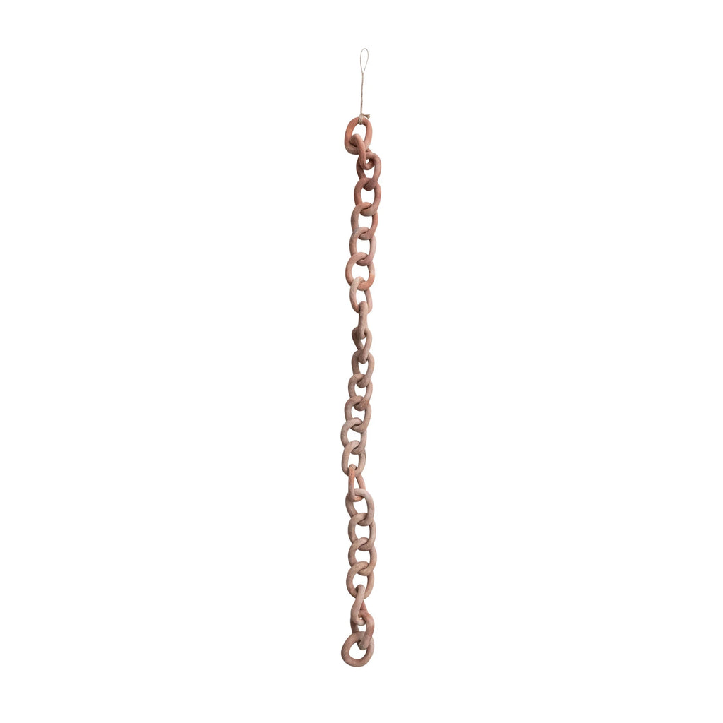 Handmade Terra-cotta Chain, Distressed Finish