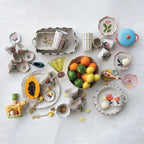 Hand-Painted Stoneware Dish, 4 Styles