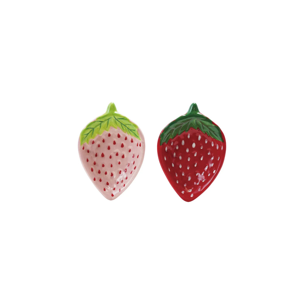 Hand-Painted Ceramic Strawberry Dish