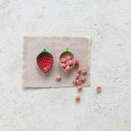 Hand-Painted Ceramic Strawberry Dish