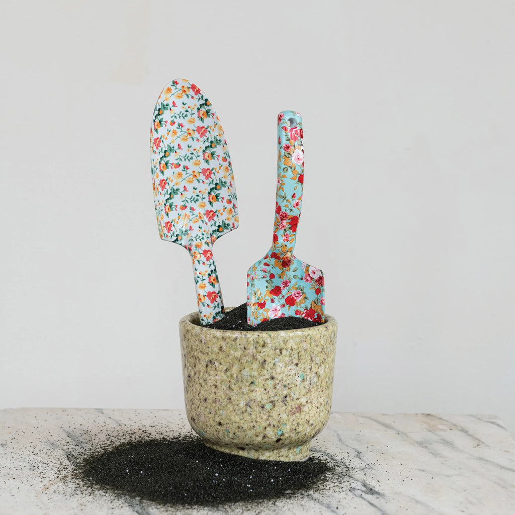 Aluminum Garden Spade  Floral Pattern