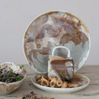 Stoneware Plate, Reactive Glaze