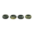 Marbled Resin Napkin Rings, Green, Set of 4