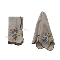 Scalloped Napkins with Contrasting Stitch