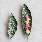 Stoneware Leaf Shaped Plate