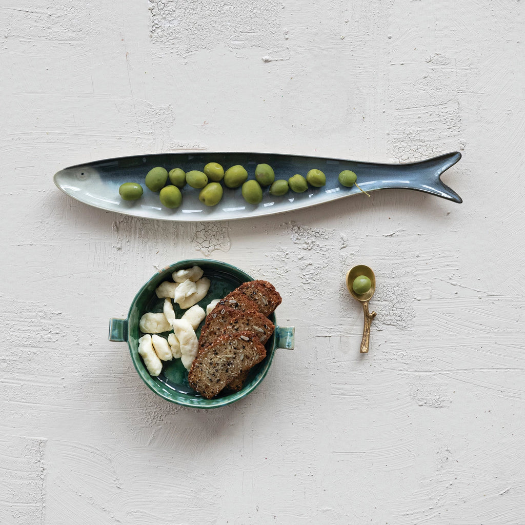 Stoneware Baker with Handles - Green