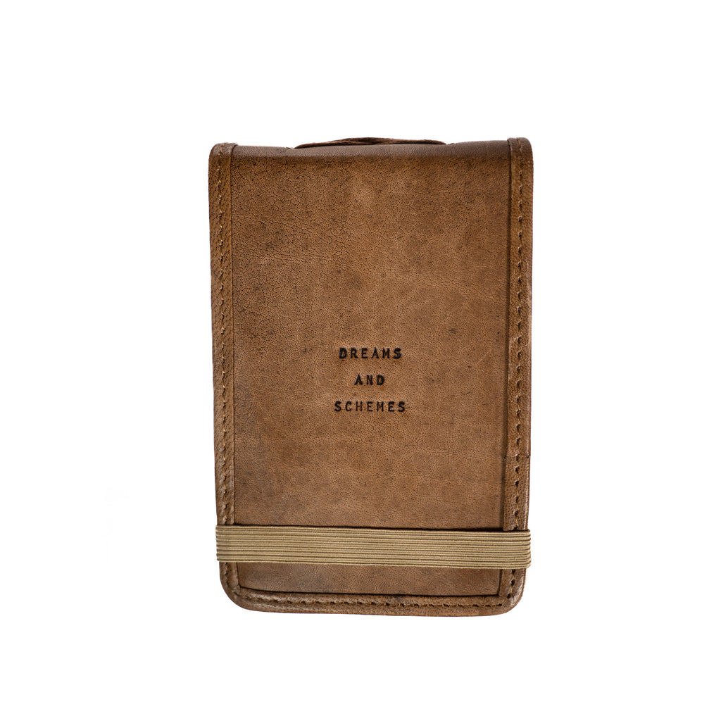 Dreams And Schemes Mini Signature Leather Journal - Maple