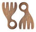 Acacia Wood Salad Servers, Set of 2 7"L x 4"W