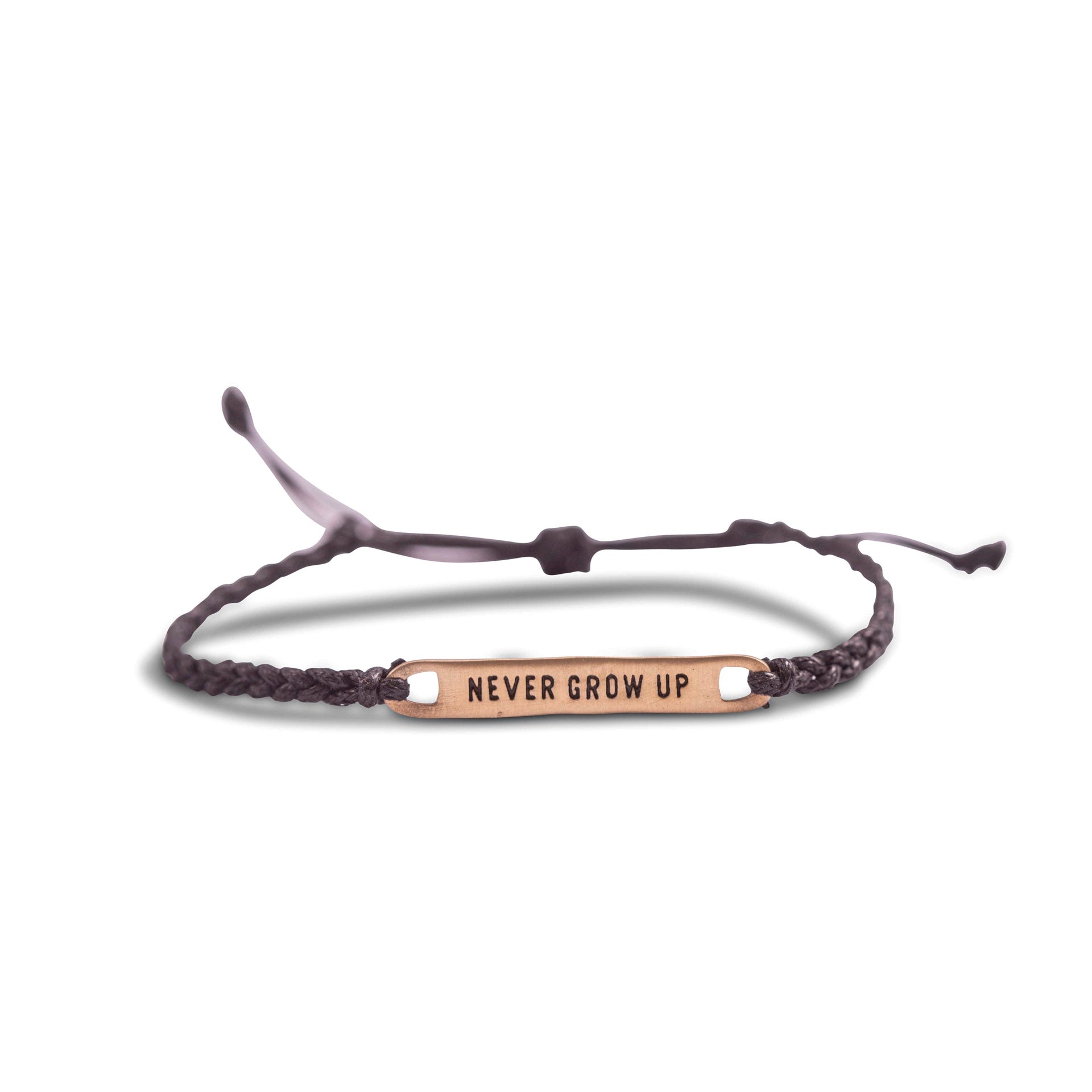 ***Brass Never Grow Up Braided Bracelet
