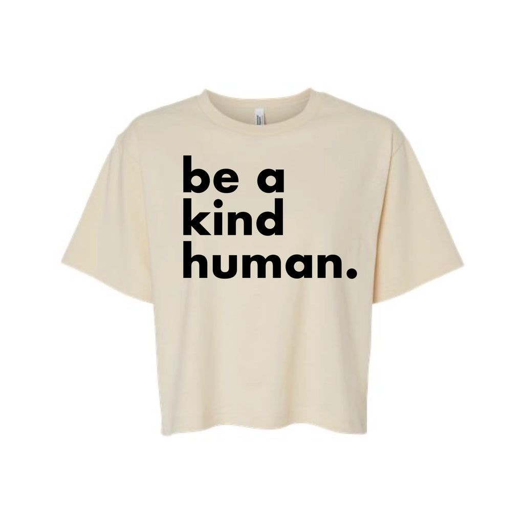 Be a Kind Human Boxy Crop Tee