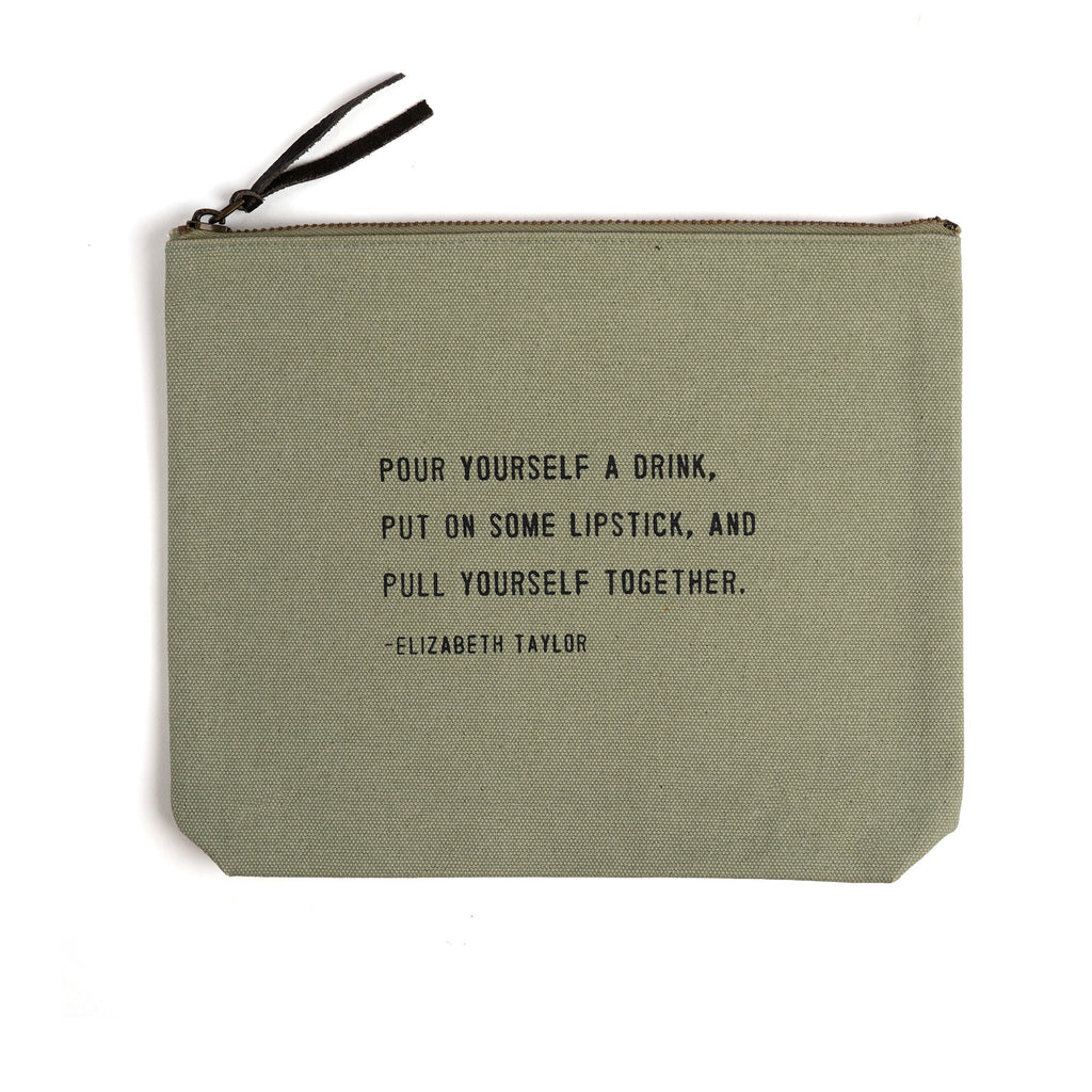 Mint Canvas Zip Bag