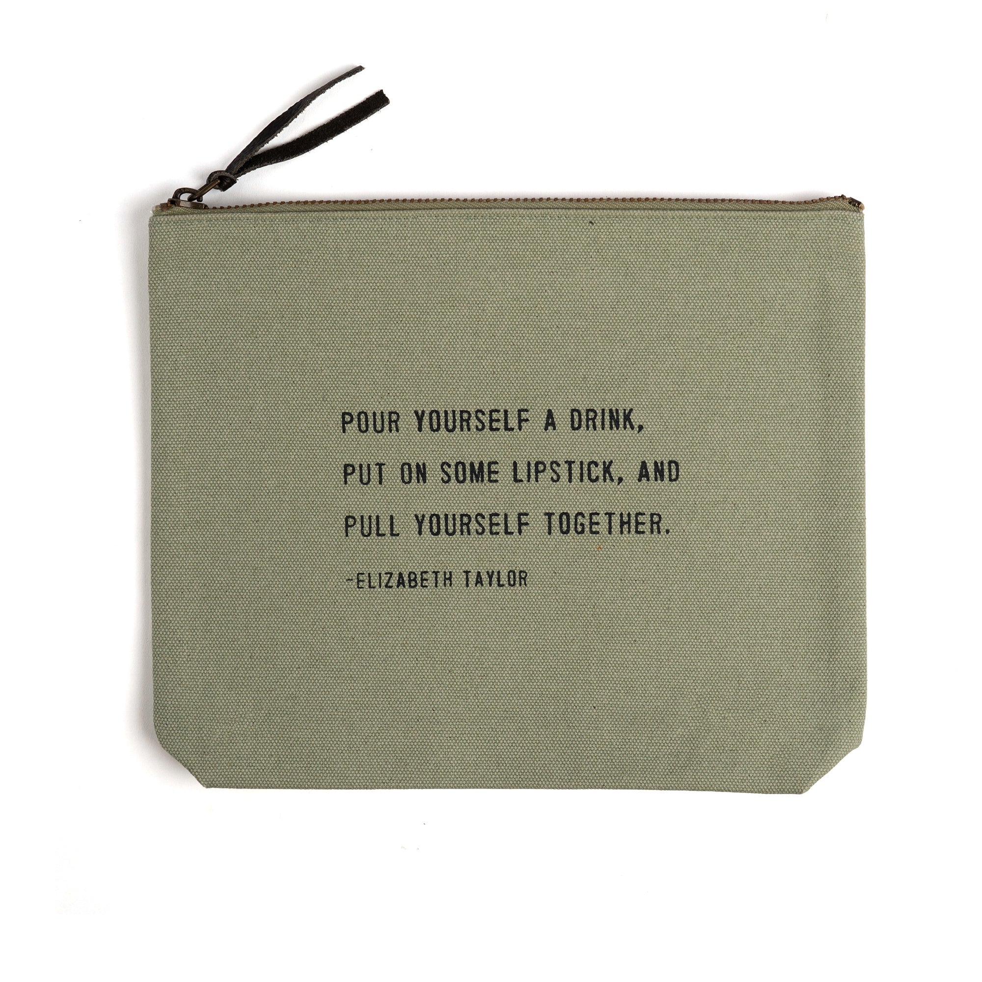 Mint Canvas Zip Bag