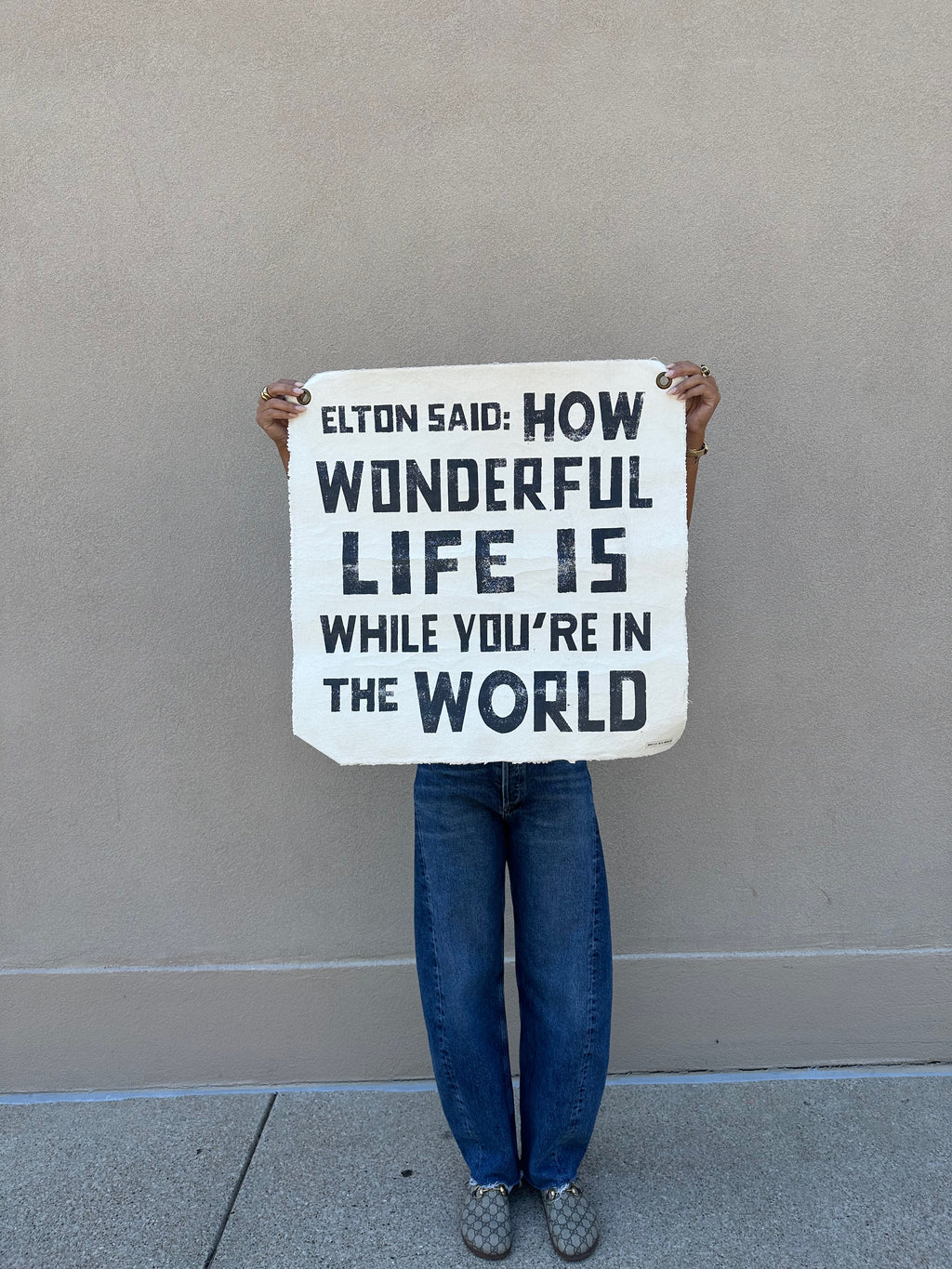 Elton Said Hand Painted Wall Hanging