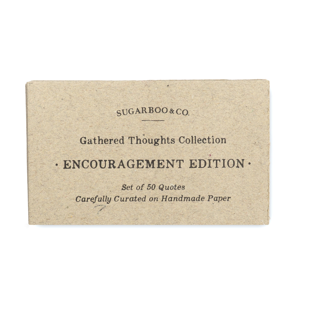 50 Gathered Thoughts of Encouragement on Handmade Paper