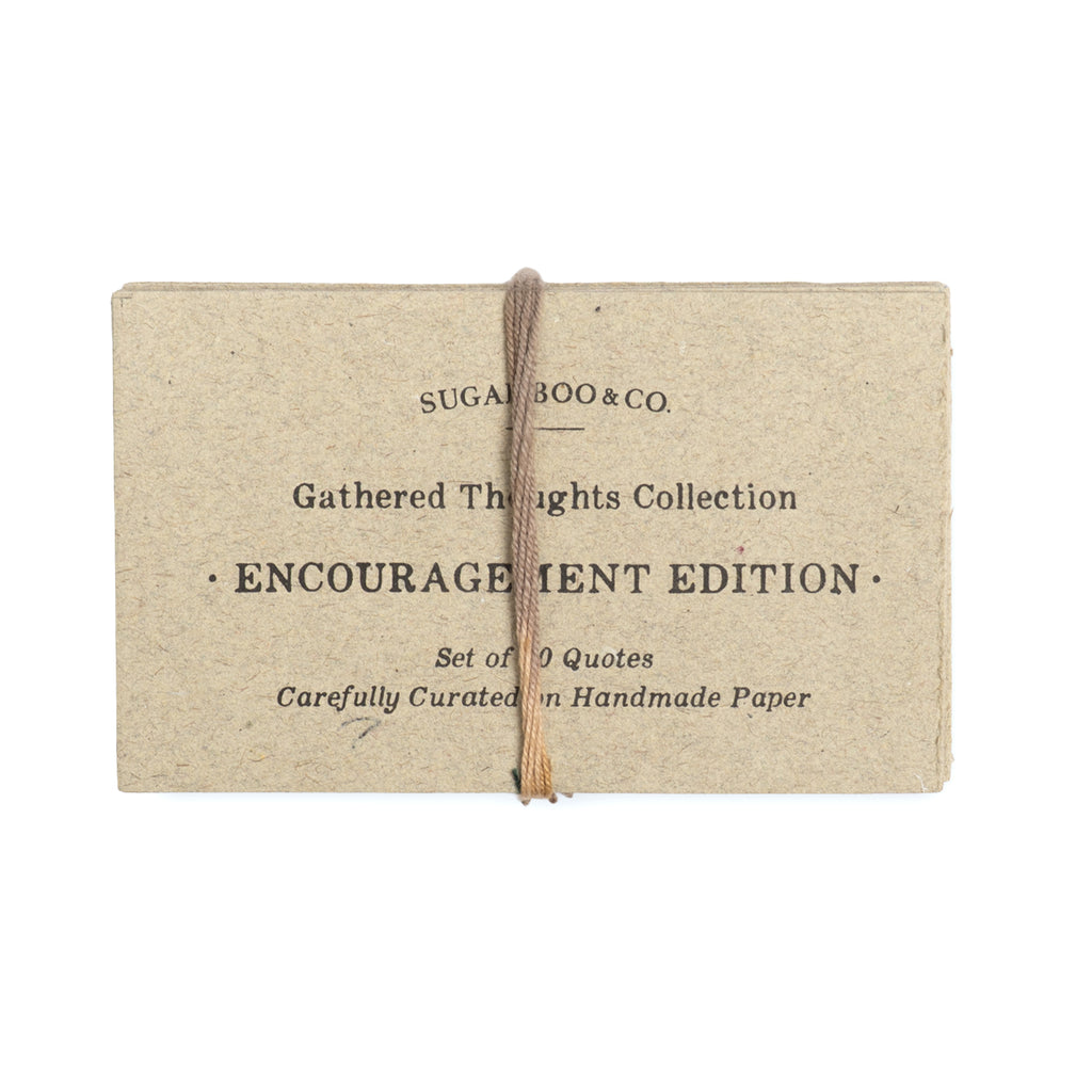 50 Gathered Thoughts of Encouragement on Handmade Paper