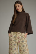 Bell Sleeve Sweater - Brown