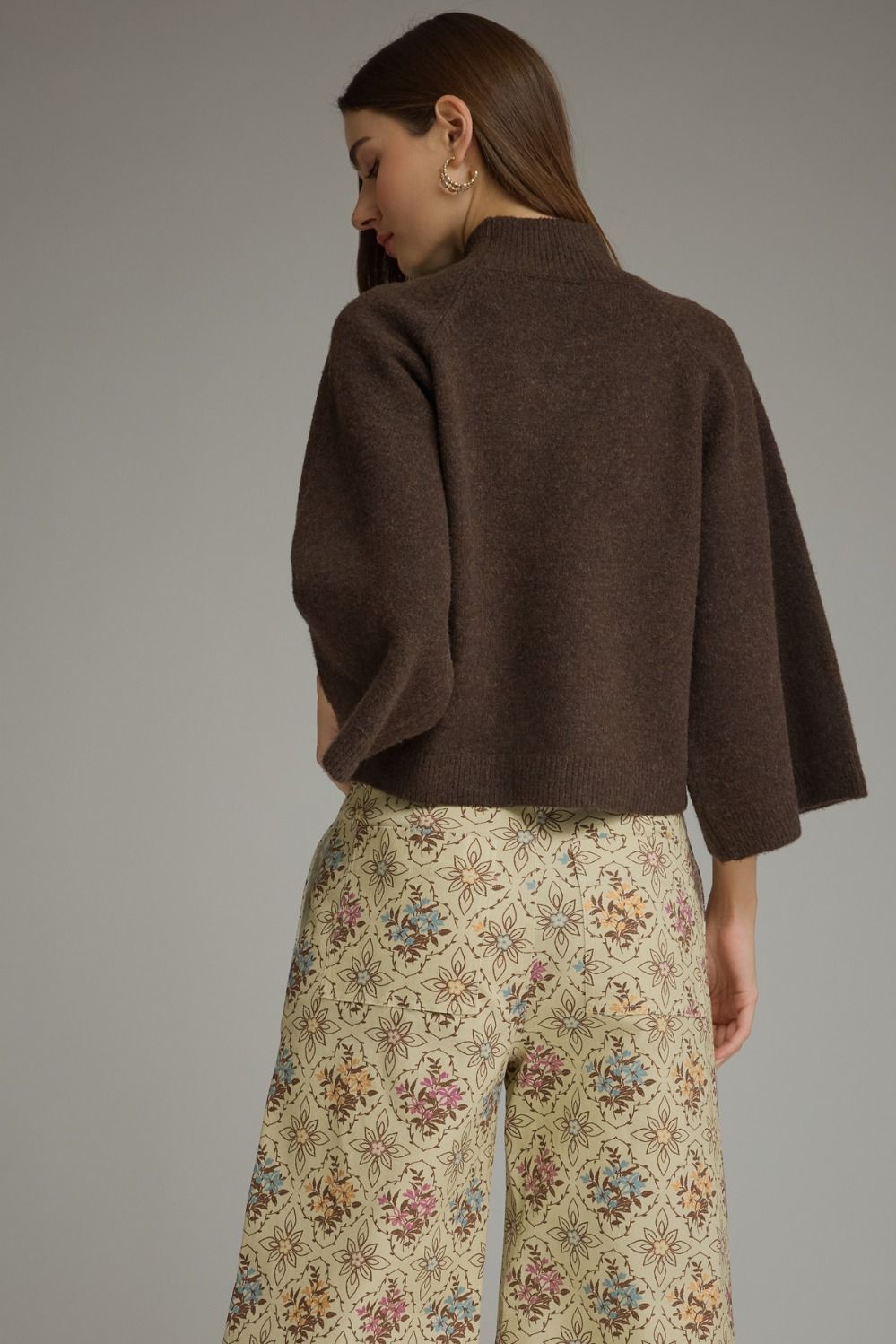Bell Sleeve Sweater - Brown